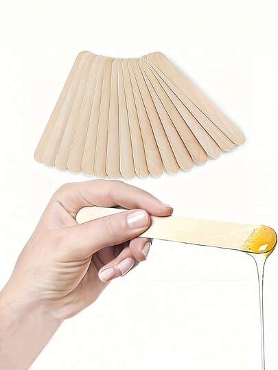100/50/30/10pcs Natural Wood Wax Sticks Precision Hair Removal - , Wax Wood Body Hair Removal Stick Applicator Spatula, Body Hair Removal Craft Stick Applicator Spatula, Natural Wood Wax Applicator, Wood Wax Craft Stick Spatula Applicator For Hair Removal, Eyebrows And Body, Ideal For Spa And Home Use, Summer Hair Removal Spatula Applicator