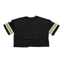 Playera Jersey Crop top Estilo Futbol Americano Mujer - Negro - Ver 2