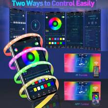 Car LED Lights Smart Interior Lights With App Control 72 LED 16 Million Colors With APP And Remote Control Music Sync Color Change RGB For LED Lighting Kits For Car With Car Charger DC 12V Car Accessories Car Must Haves Accesorios Para El Carro Car Decor