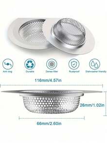 1 cái lưới lọc bồn rửa bằng thép không gỉ cao cấp - Chống gỉ, dễ vệ sinh, bền, dùng để giữ tóc và rác thải trong bồn rửa nhà bếp và phòng tắm. - Nhiều màu - Xem 9