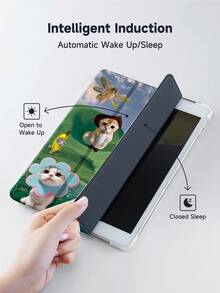 Ayotu Ốp lưng Monkey tương thích với Samsung Galaxy Tab/IPad/Kindle, iPad thế hệ thứ 9/8/7 10.2 inch, Ốp lưng iPad thế hệ thứ 10 mới, Kindle Paperwhite thế hệ thứ 12 năm 2024, Tự động đánh thức/ngủ, Chống rơi bốn góc - Nhiều màu - Xem 4