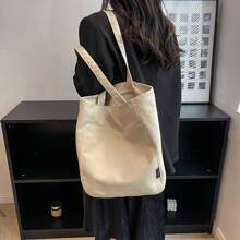 Women's Canvas Tote Bag 2025 New Style, Suitable For College Students To Carry Books To Class, Also Great For Commuting And Casual Use. It's A Spacious Shoulder Bag.