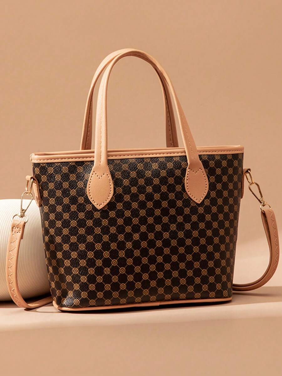 Women's Bag New Fashion Tote Bag Shoulder Bag Retro European And American Women's Handbag - Multicolor - View 1