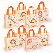 12 件水豚主题礼品袋 - 可爱水豚礼品袋带手柄，适用于动物主题派对、婚礼、生日主题派对礼品袋 - 混色 - 查看 8