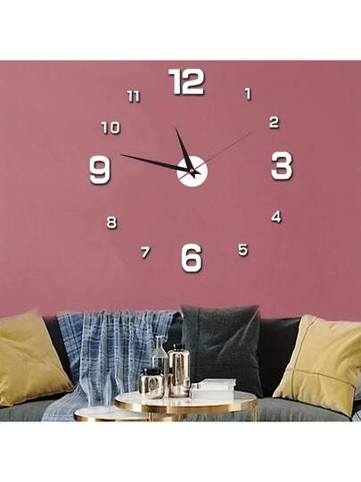 1pc Acrylic Silent Clock, Personalized Digital Klok Wand Home ation, Study, Living Room, Bedroom, Office, School, Festival ation Stickers,Home ,Room Birthday Graduation Bedroom Dormitory Back To School view 8
