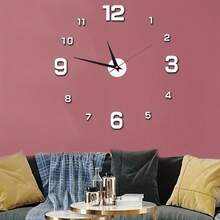 1pc Acrylic Silent Clock, Simple And Personalized Digital Clock Wall Clock, Suitable For Home Decoration, Study, Living Room, Bedroom, Office, School, Festival Decoration Clock Stickers,Home Decor ,Room Decor Gifts Birthday Graduation Bedroom Decor Dormitory Decor Back To School - Multicolor - View 10