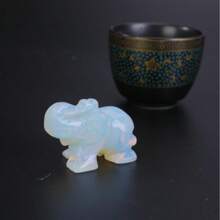 Lucky Elephant Jade Stone Fortune Feng Shui Statue Figurine Office Ornament Chakra Healing Stones Statue Decor Best Gifts Birthday