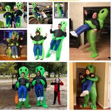 Party Alien Inflatable Costume Adult Blow Up Suits Party Dress - Green - View 6
