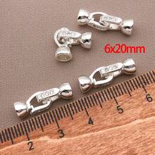 1/3/5pcs Real 18K Gold Plated Bead Cap Connectors Buckle Clasp Spring Necklace Clasps Closures Bracelet Brass End Buckle With Zirconia For DIY Beaded Jewelry Making Finding Bracelet Necklace 6x20mm - Multicolor - View 10