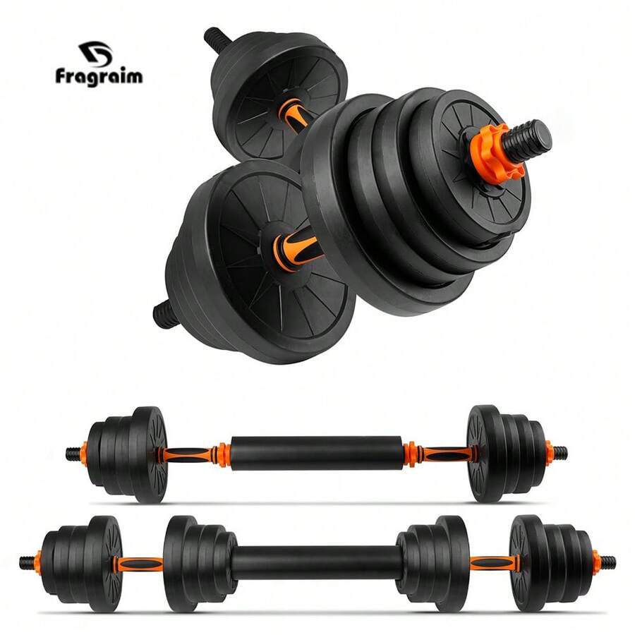 Fragraim Adjustable Dumbbells, 66 Lbs Free Weights Dumbbells Set With Upgraded Nut, Weight Set For Home Gym, 3 In1 Used As Barbell, Dumbbell, Push Up Stand, Workout, Suitable Men Women - Black - View 1