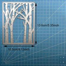 1 Stück Birkenbaumschneidform aus Metall Prägung für DIY Scrapbooking dekorative Bastelprojekte Schneidvorlage