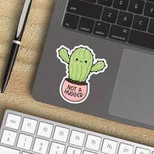 3 英寸“Not A Hugger 仙人掌贴纸 - 非常适合笔记本电脑、水瓶、日记本和个人空间 | 非常适合植物爱好者、幽默爱好者、内向者和讽刺爱好者 | 送给朋友、家人和同事的理想礼物 | 有趣的贴纸，适合多肉植物主题装饰、个人界限和沙漠氛围” - 3吋/7.62厘米 - 查看 7