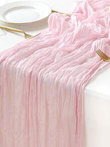 1/3/6 piezas Mantrunner de gasa rosa para primavera y Pascua, color azul claro, estilo bohemio rústico para decoración del hogar, fiesta de bienvenida de bebé, boda y cumpleaños