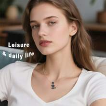 Women's Jewelry, Silver Accessories, DIY Necklace, Bracelet, Gothic Hippo & Kitten Pendant, For Daily, Party, Banquet, Gift, Holiday Wear