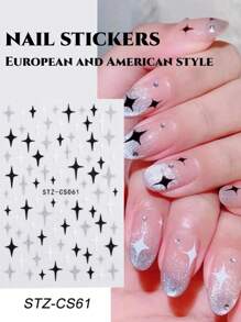 1 Peça Adesivos de Unhas Y2K, Adesivos de Arte de Unhas Adesivos Punk, Decoração de Unhas Deslizante Estilo Ocidental, Acessórios de Arte de Unhas DIY