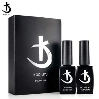 KODI JYJ New Upgrade Rubber Base Gel Nail Polish Set Semipermanent Top Coat Y Base Coat Uv Led Gellac Super Bright No Sticky Top