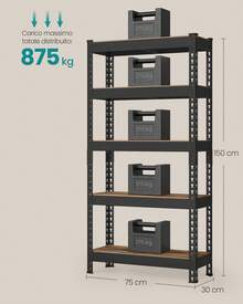SONGMICS Utility Shelves - Brown - View 4