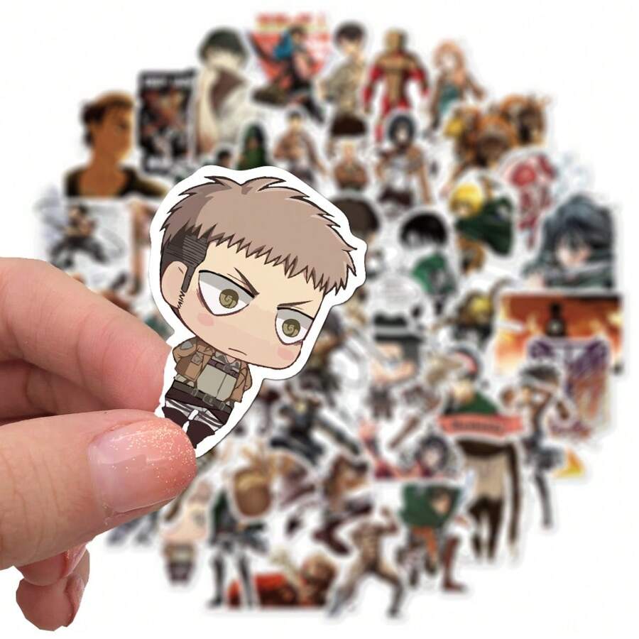 Crunchyroll 50PCS Officially Licensed Shingeki No Kyojin Sticker Cartoon High Quality Waterproof Decoration For Guitars Luggage Water Bottle Party Christmas Thanksgiving Supplies And Gifts