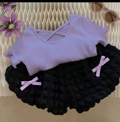 CONJUNTO DE SHORT Y PLAYERA PARA NIÑA