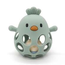 空心小鸡摇铃玩具，婴儿出牙玩具，摇铃抓握玩具，配随机颜色铃铛 - 彩色 - 查看 11