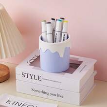 1pc Ice Cream Shaped Desk Organizer, Suitable For Desktop Decor And Stationery Storage - Multicolor - View 6