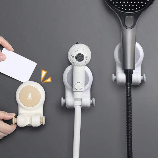 Soporte para rociador de ducha - Soporte de baño con ventosa, instalado sin perforar, estante para almacenamiento de rociador de ducha, base de rociador de ducha con ventosa