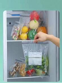 45/20/15/10保鲜袋，双密封保鲜袋，小型水果蔬菜包装塑料袋，耐用抗撕裂的水果蔬菜食品储存袋，适合露营、户外活动、派对、烹饪和厨房使用。