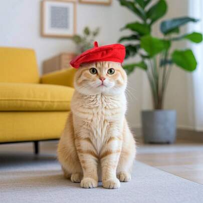 1 peça chapéu novo para cães e gatos de estimação, decorado em cor sólida, adequado para cães e gatos pequenos e médios, para festas internas e sessões de fotos ao ar livre, acessório de vestir fofo e legal, presente de companhia