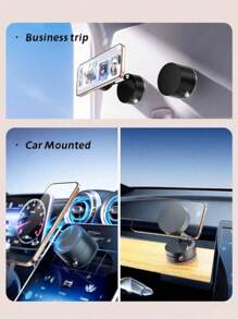 1 Stück doppelseitiger magnetischer Handyhalter, 360 Grad klappbar, tragbar, multifunktionaler Saugnapf-Handyhalter, kreisförmiges Design, einhändige Bedienung, hervorragend als Urlaubsgeschenk