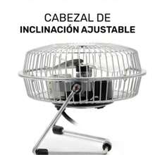 Ventilador de Escritorio Taurus Neptune 6" | Compacto y Potente | Cabezal Ajustable | Diseño Metálico Clásico - Plateado - Ver 3