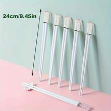 1/5/10双可重复使用樱花图案筷子，健康卫生 - 适用于家庭和餐厅、学校用品 - 彩色 - 查看 3