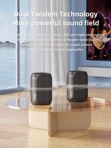 ZEALOT S62M 15W 便携式无线麦克风音箱，强劲低音 3D 环绕立体声，3600mAh 长续航电池，兼容智能手机/平板电脑/电视，支持 TF/USB/AUX/TWS 音频输入，双扬声器可使音量翻倍，适用于汽车、户外、露营、聚会等场合。 - 均碼 - 查看 10