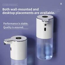 400ML Digital Display Smart Infrared Automatic Soap Dispenser, Electric Handwashing & Dishwashing Machine, High-Tech Cleaning Product, Drill-Free Installation, Transparent Bottle, Tabletop Or Wall-Mounted, Type-C Rechargeable, IPX5 Waterproof, 6-Level Flow Control, Suitable For Bathroom, Guest Room, Kitchen, Autumn New Arrival