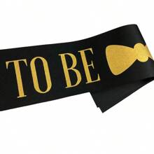 Groom To Be Bachelor Party Sash Black Gold Bowknot Design | Elegant Wedding Boutonniere Set | Pre Wedding Party Celebration Decor & Photo Prop Supplies