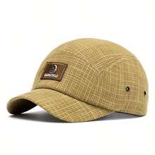 1pc Short Brim Small Plaid Baseball Cap, New Spring/Summer Outdoor Sun Protection Hat, Street Hip Hop Style Polyester Visor Cap - Cute Short Brim Plaid Ladies Baseball Cap - View 5