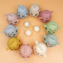 空心小鸡摇铃玩具，婴儿出牙玩具，摇铃抓握玩具，配随机颜色铃铛 - 彩色 - 查看 5