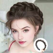 Vintage geflochtener gewebter Turban Haarband, Knoten-Stil Damen Kopfschmuck, vielseitig für Dates, Hochzeiten, einfaches volumiges Haarstyling, Haarband, Haarreifen