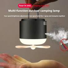RAF Portable Fan, 4-In-1 Multifunctional Camping Mosquito Repellent Lamp, Camping Lamp Has Fan/Lighting/Air Humidification/Mosquito Repellent Spray Functions, Suitable For Outdoor Camping, Student Dormitory Use Multifunctional Lighting, Mosquito Repellent Lamp, Mosquito Repellent
