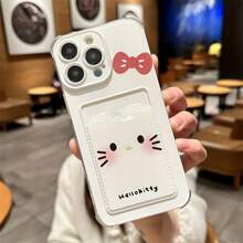 Sanrio Sanrio Kitty Card Holder Phone Case, Shockproof And Anti-Fall, Can Insert Cards, Photos, Suitable Compatible With Apple 16 16pro 16promax 15pro 15promax 14 14promax 13 12 11 XSMAX XR, Cartoon Creative Anti-Fall Case Compatible With Galaxy S25, Galaxy S24 ULTRA, Galaxy S24 FE, Galaxy S25 ULTRA, Galaxy A36, Galaxy A56, Galaxy S23 Ultra, -SPARK GO 2024, POP8, SPARK20C, SPARK20, POVA6, POVA6PRO 5G, POP9 4G, SPARK GO1, SPARK GO 2025, Can Hold Student ID, Credit Card, ID Card