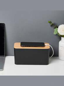 1-Piece Cable Organizer | Power Strip Organizer | Cord Organizer | Hide Power Strips And Cords On TVs, Computers, And Desks | Pet Protection. Power Strip Surge Protector Wire Management Cover For Desktops, Homes, Offices, And Kitchens.