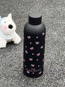1 Pc Black Butterfly Thermal Mug, Minimalist & Practical Multifunctional