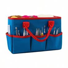 1pc New Diy Handmade Knitting Storage Bag Crochet Hook Wool Storage, Household Goods Storage Bag Large Capacity Portable Miscellaneous Storage Bag, Suitable For Home Items Storage, Travelling Out Of The Use Of Holiday Family Gifts
