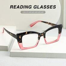 3 chiếc kính đọc sách thời trang cỡ lớn dành cho nữ, bản lề lò xo linh hoạt, vừa vặn thoải mái, gọng và tròng kính PC bền, gọng kính đọc sách tiện dụng và thời trang - Nhiều màu 2 - Xem 4