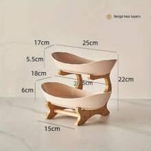 2/3 Tier Fruit Rack Snack Storage Plate, Decorative Rack - Plastic Fruit Bowl Set For Kitchen And Restaurant - Multi-Tier Serving Tray For Fruits, Snacks And Desserts - Christmas Gift