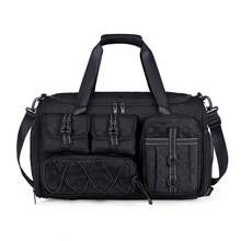 1pcOver Night Holiday Luggage Travel Duffel Bag, Large Capacity Waterproof Gym Bag, Weekend Carry-On Handbag With Dry And Wet Separation, Casual Multifunctional Portable Shoulder Bag With Shoes Compartment For Business, Vacation, Outdoor - Multicolor - View 7