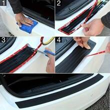 Automotive Accessories Rear Trunk Bumper Protector Strip, Guard Plate Protective Strip, Anti-Collision Anti-Scratch Rear Door Sill Rubber Trim