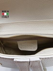 Women's Shoulder Bag. Made In Italy. Made Of Genuine Leather. Travel, Business Trip, Vacation, Work, Commuting, Light Luxury Style. Y2k. Retro, Fashionable, Popular. Lightweight. Versatile. Multiple Colors Available.