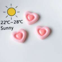 10pcs Cute Double-Layer Star & Heart Shaped Refrigerator Magnets, Creative Birthday Party Wedding Decor Fridge Stickers, Assorted Colors For Office, Whiteboard, Home, Kitchen Decoration