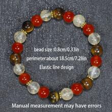 Stone Bracelet For Women Tiger Eye Stone Red Agate Citrine Bracelet For Women November Birthstone Jewelry Fengshui Music Festivals Term Begins Meditation Money Luky Bracelet Teacher Valentine's Day Mimi Gifts Bracelet