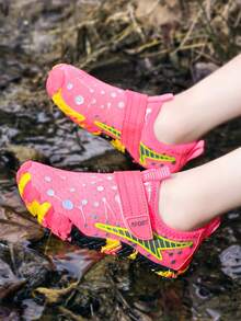 Giày đi nước chân trần Unisex cho trẻ em, nhẹ, chống trượt, nhanh khô, dùng cho bãi biển, bơi lội, đi bộ đường dài, tập yoga - Màu Hồng Tươi - Xem 5